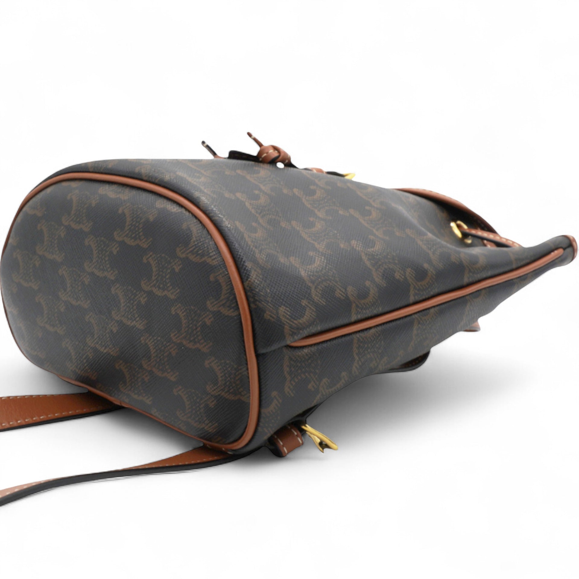  Celine Triomphe Canvas Folco Backpack Tan 