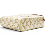 Celine Triomphe Canvas Mini Vertical Cabas White 