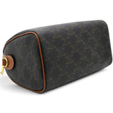 Celine Triomphe Canvas Small Boston Bag Tan 