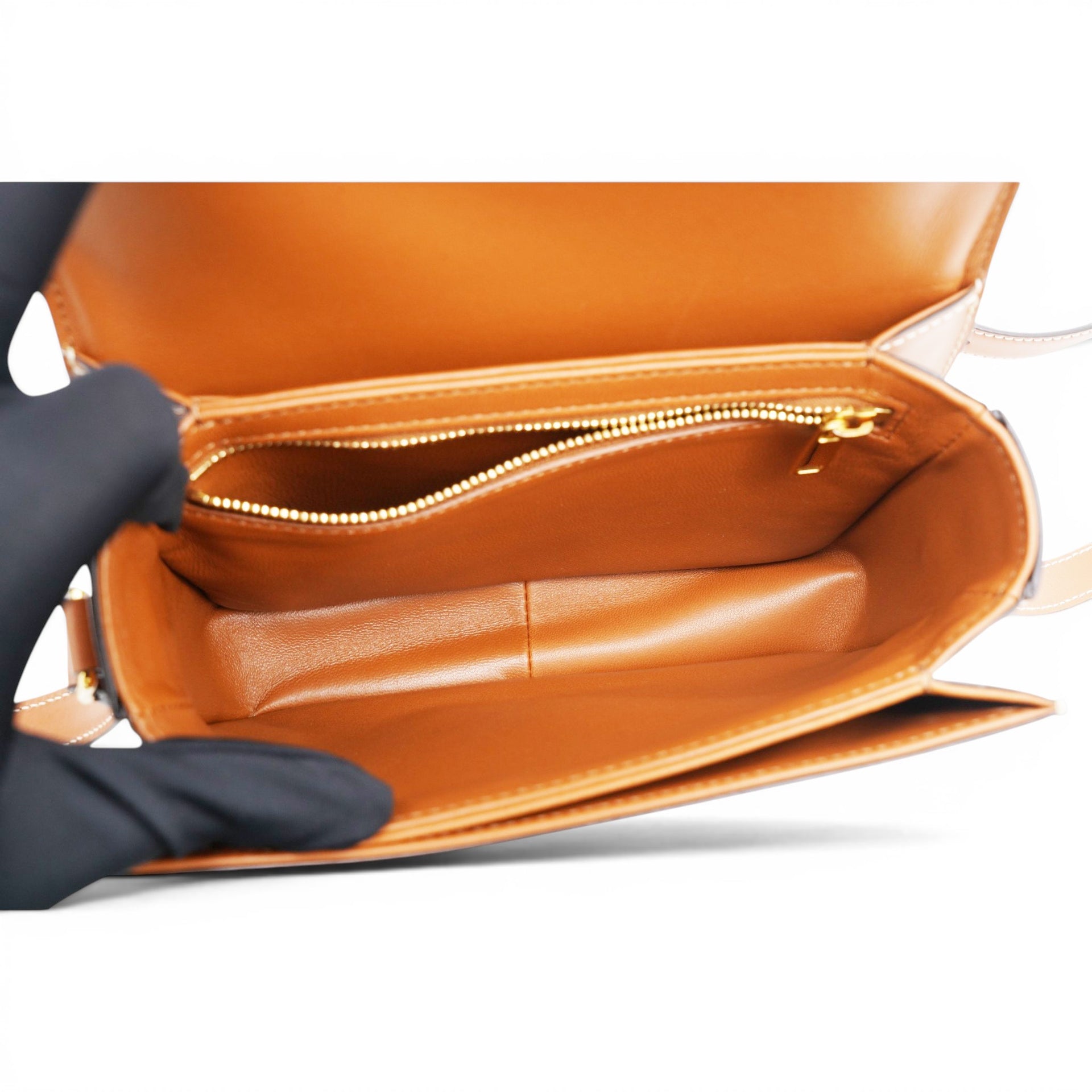 Celine Triomphe Canvas Triomphe Bag Tan 