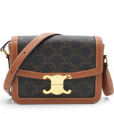 Celine Triomphe Canvas Triomphe Bag Tan 
