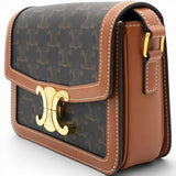 Celine Triomphe Canvas Triomphe Bag Tan 