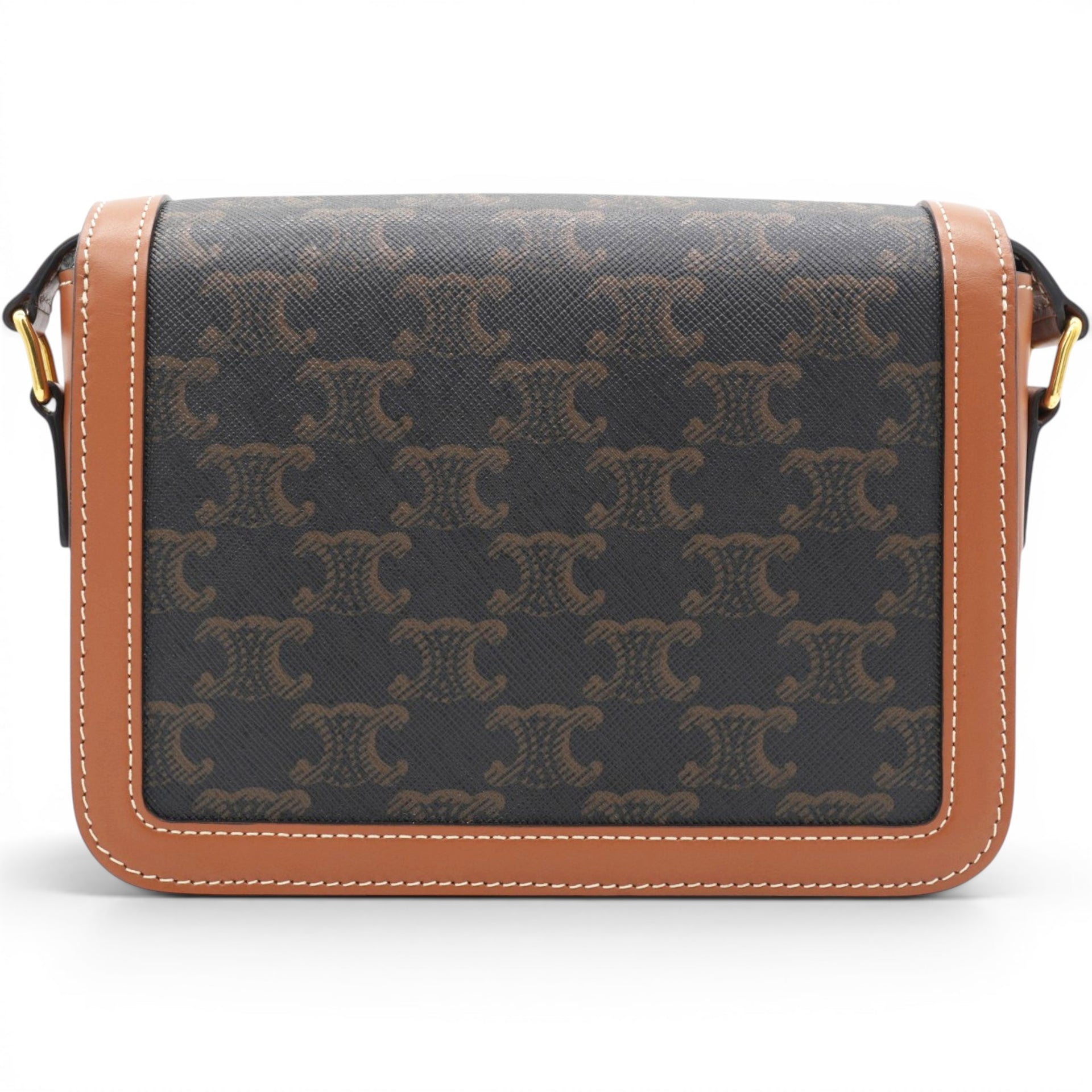 Celine Triomphe Canvas Triomphe Bag Tan 