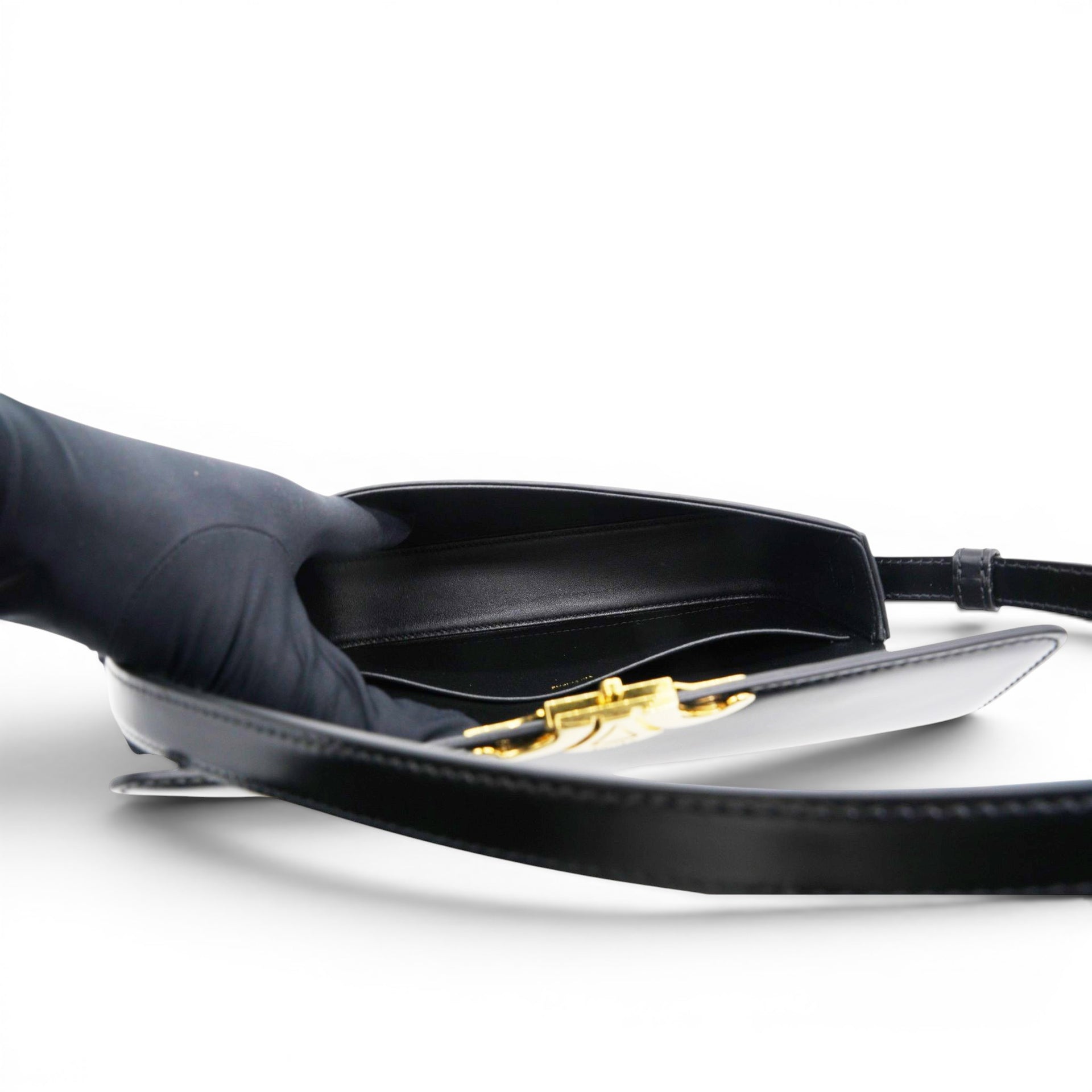 Celine Triomphe Shoulder Bag Black 