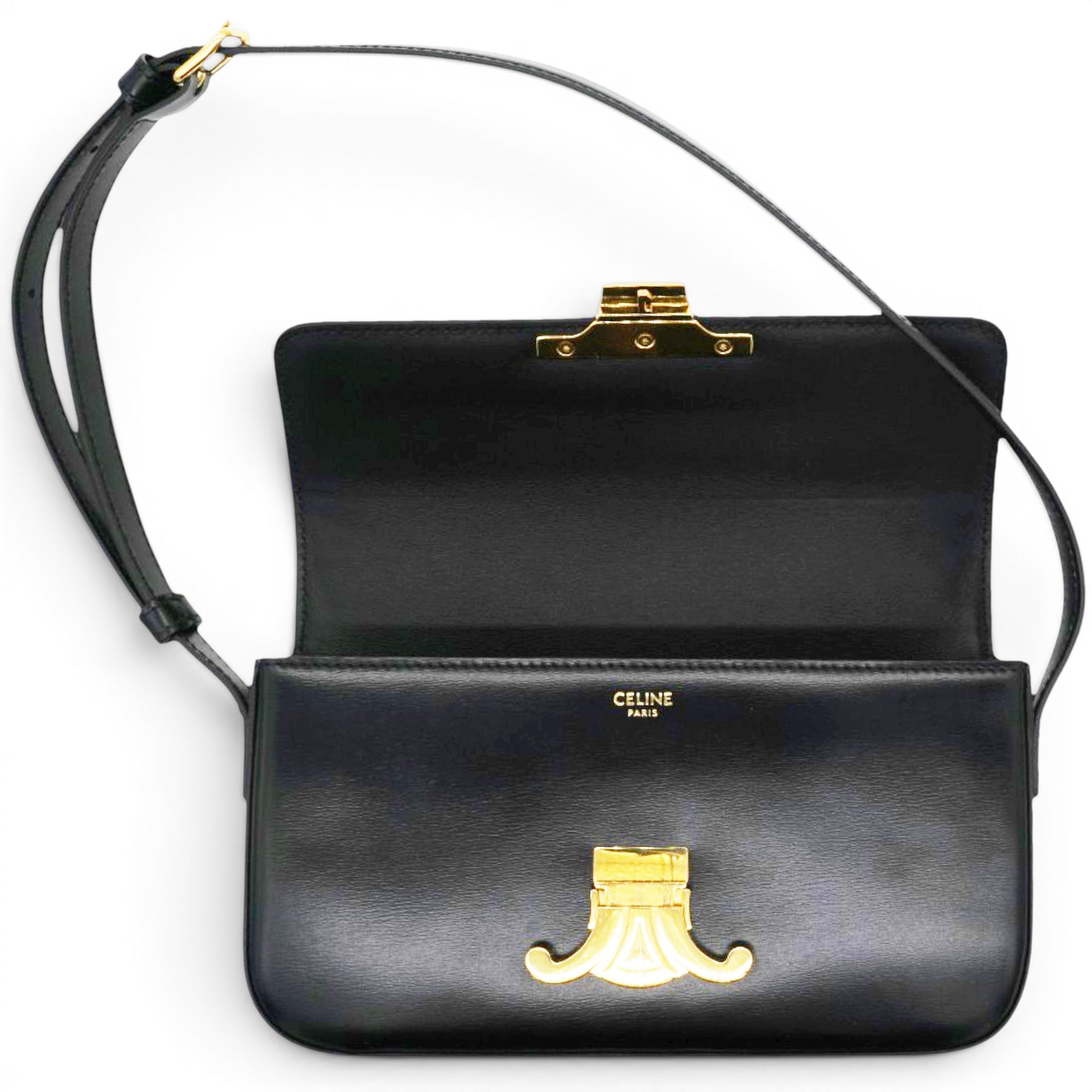 Celine Triomphe Shoulder Bag Black 