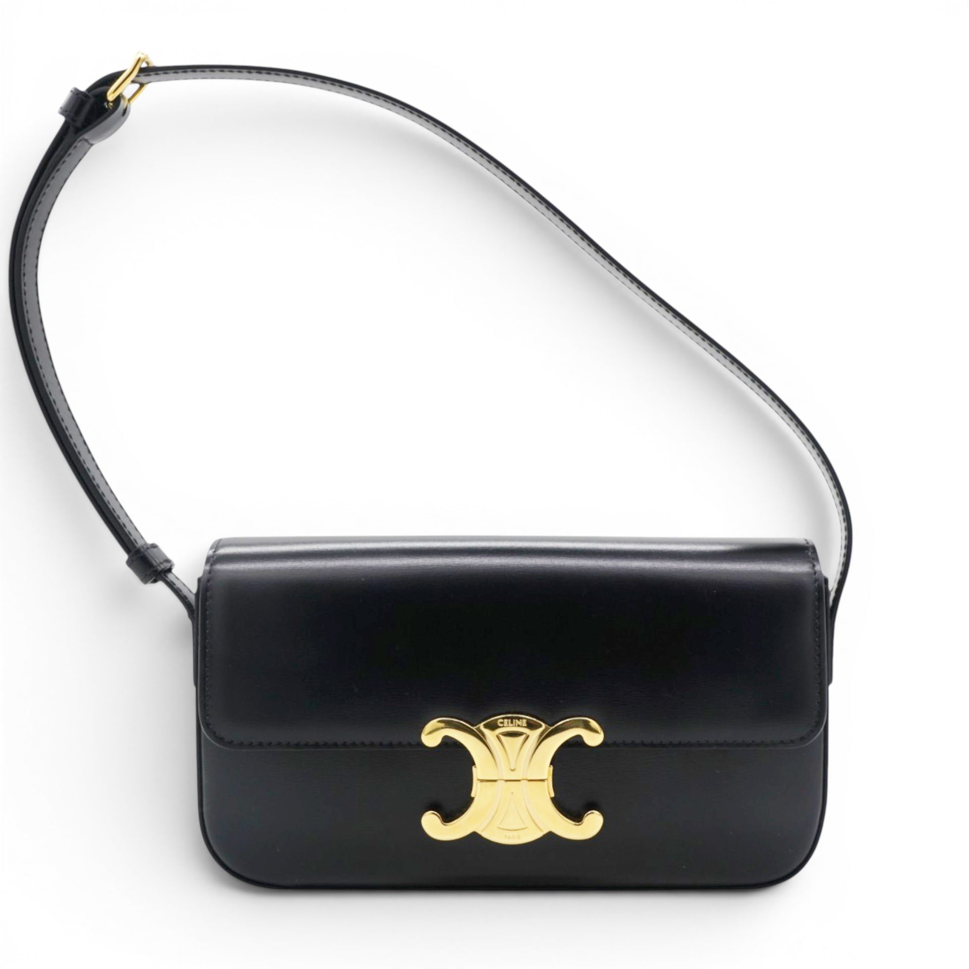 Celine Triomphe Shoulder Bag Black 