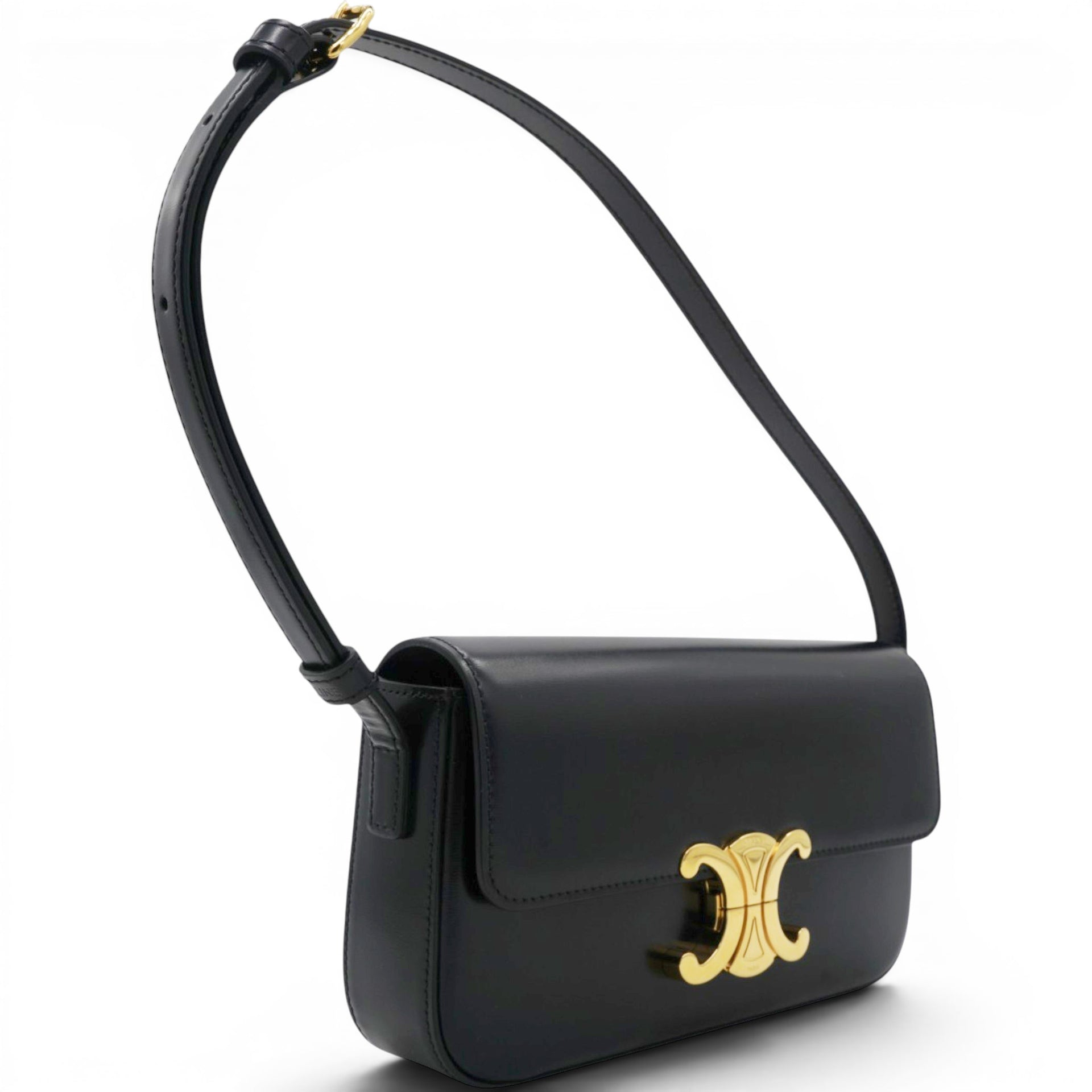 Celine Triomphe Shoulder Bag Black 