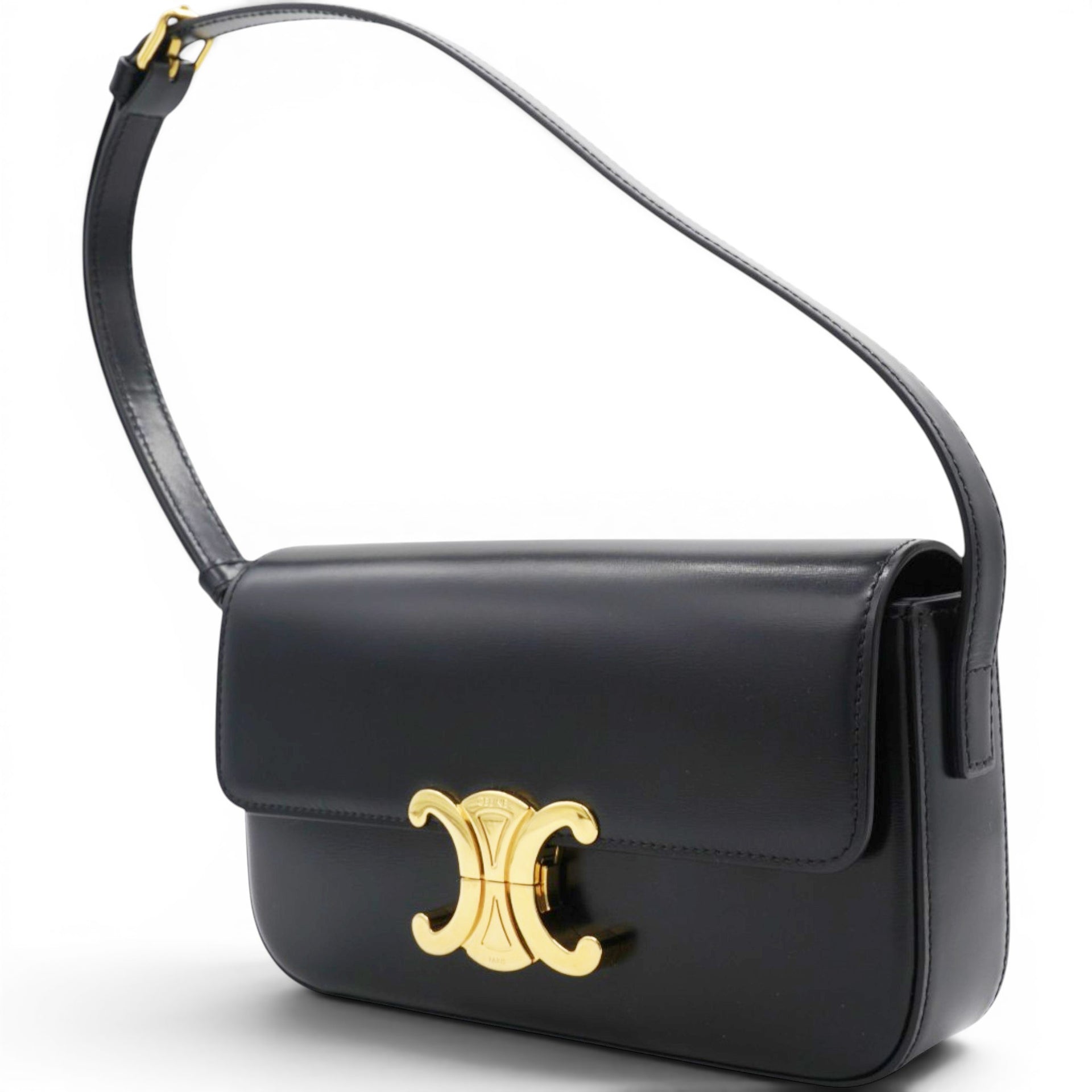 Celine Triomphe Shoulder Bag Black 