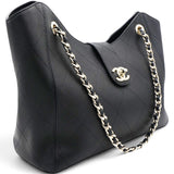 Chanel 26s Hobo Shopping Bag Black 