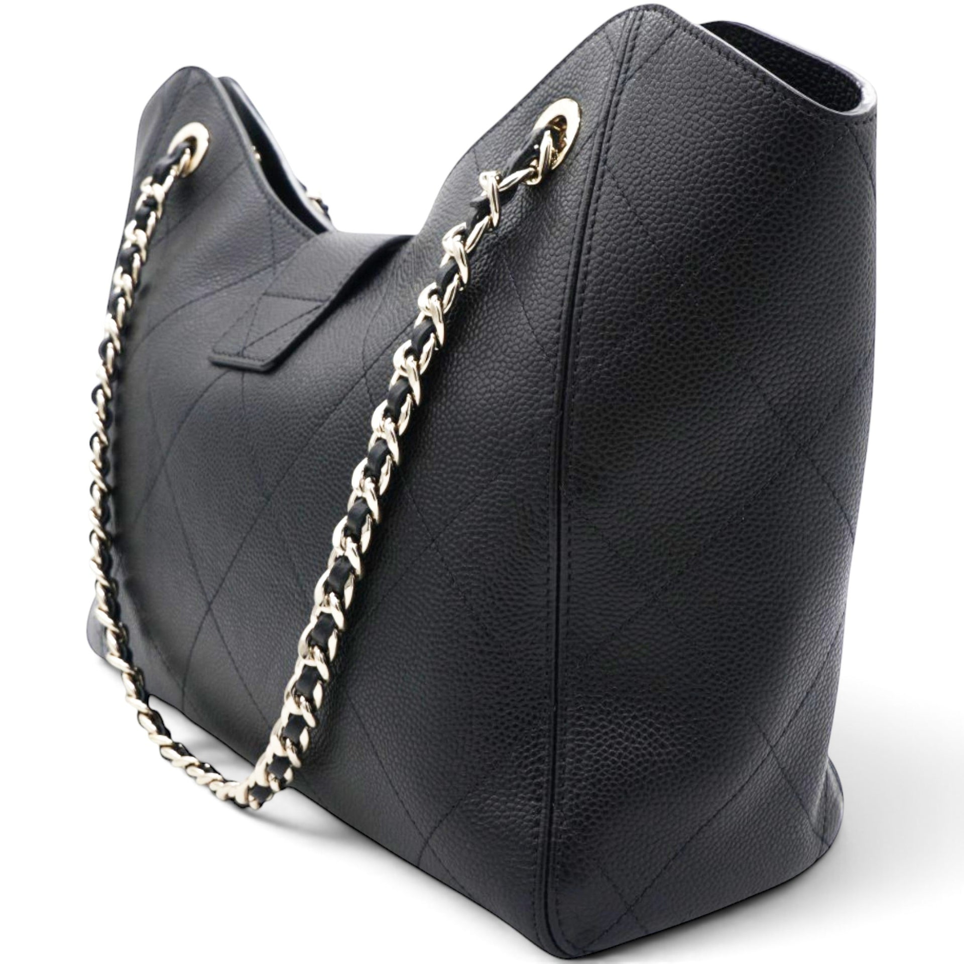 Chanel 26s Hobo Shopping Bag Black 