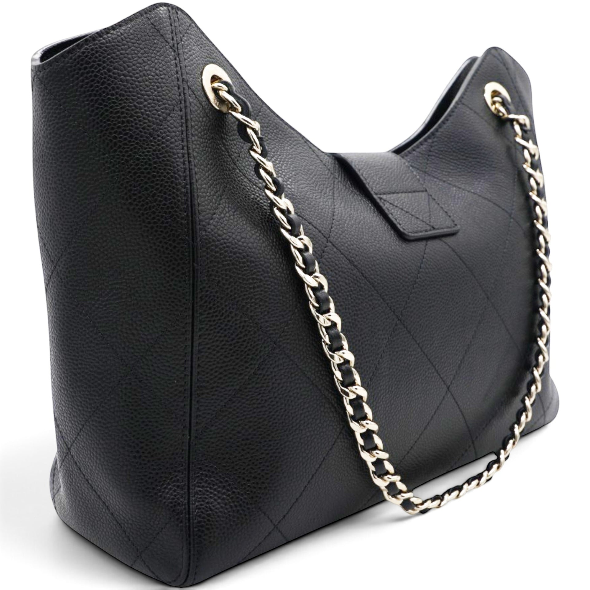 Chanel 26s Hobo Shopping Bag Black 