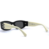 Chanel Acetate Polarized Rectangle Sunglasses 5525 Black White 