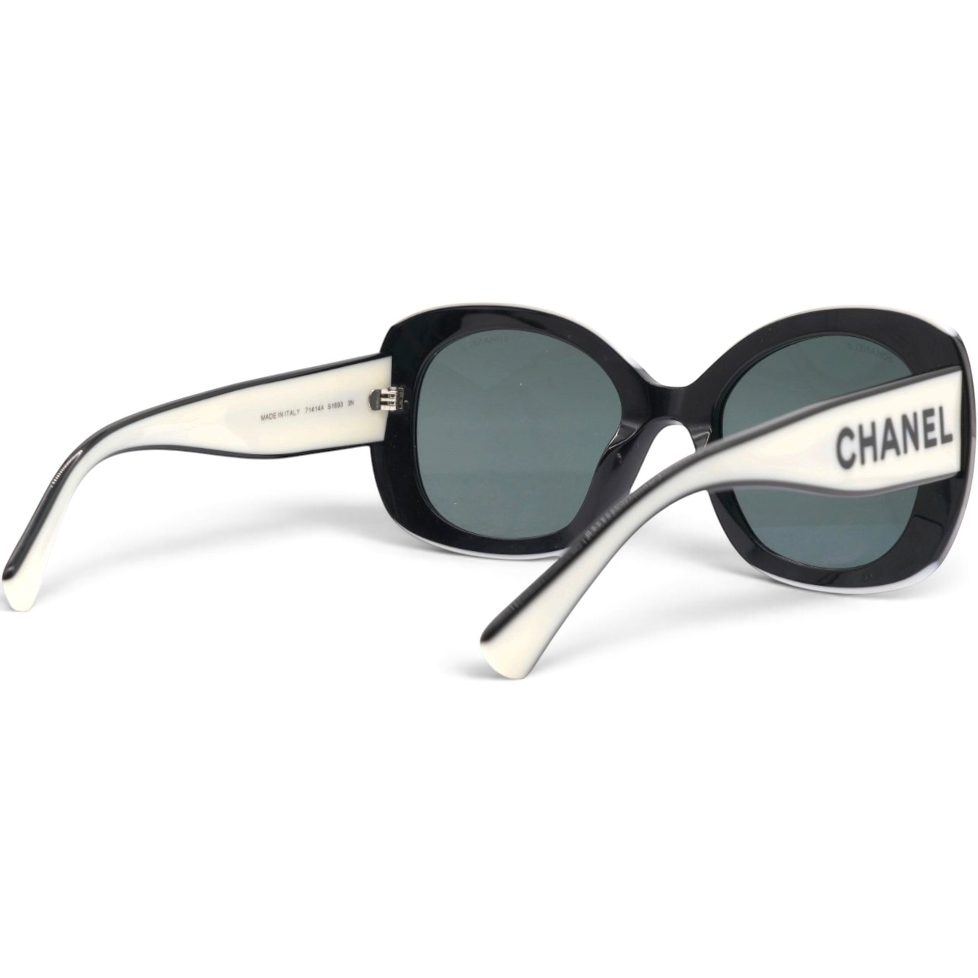 Chanel Acetate Sunglasses 71414A Black White 