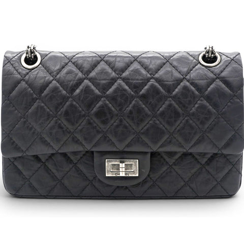Chanel Aged Calfskin Quilted 2.55 Reissue 227 Flap Black 