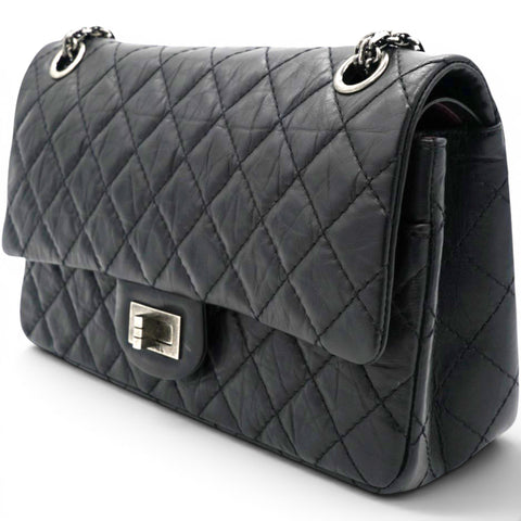 Chanel Aged Calfskin Quilted 2.55 Reissue 227 Flap Black 