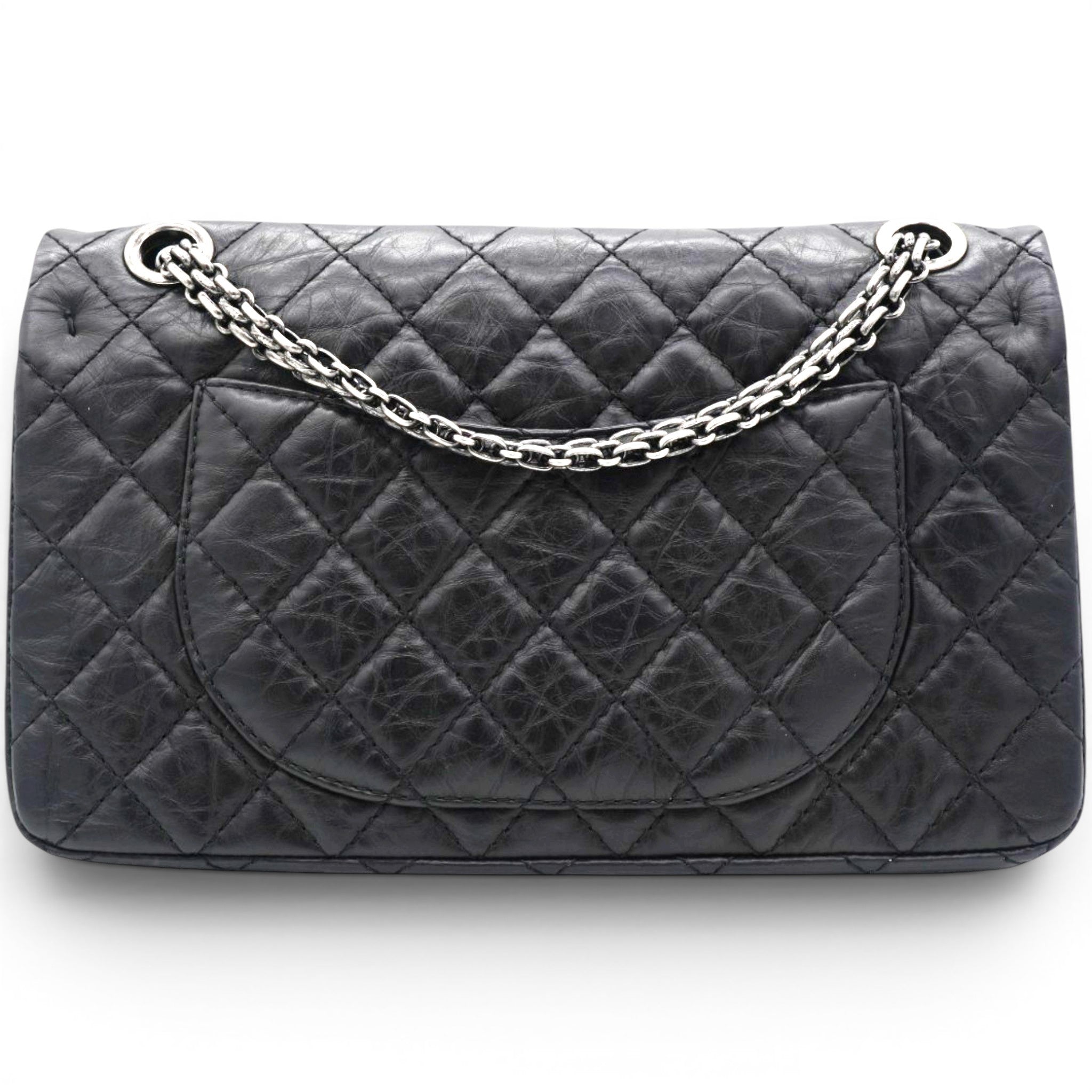 Chanel Aged Calfskin Quilted 2.55 Reissue 227 Flap Black 