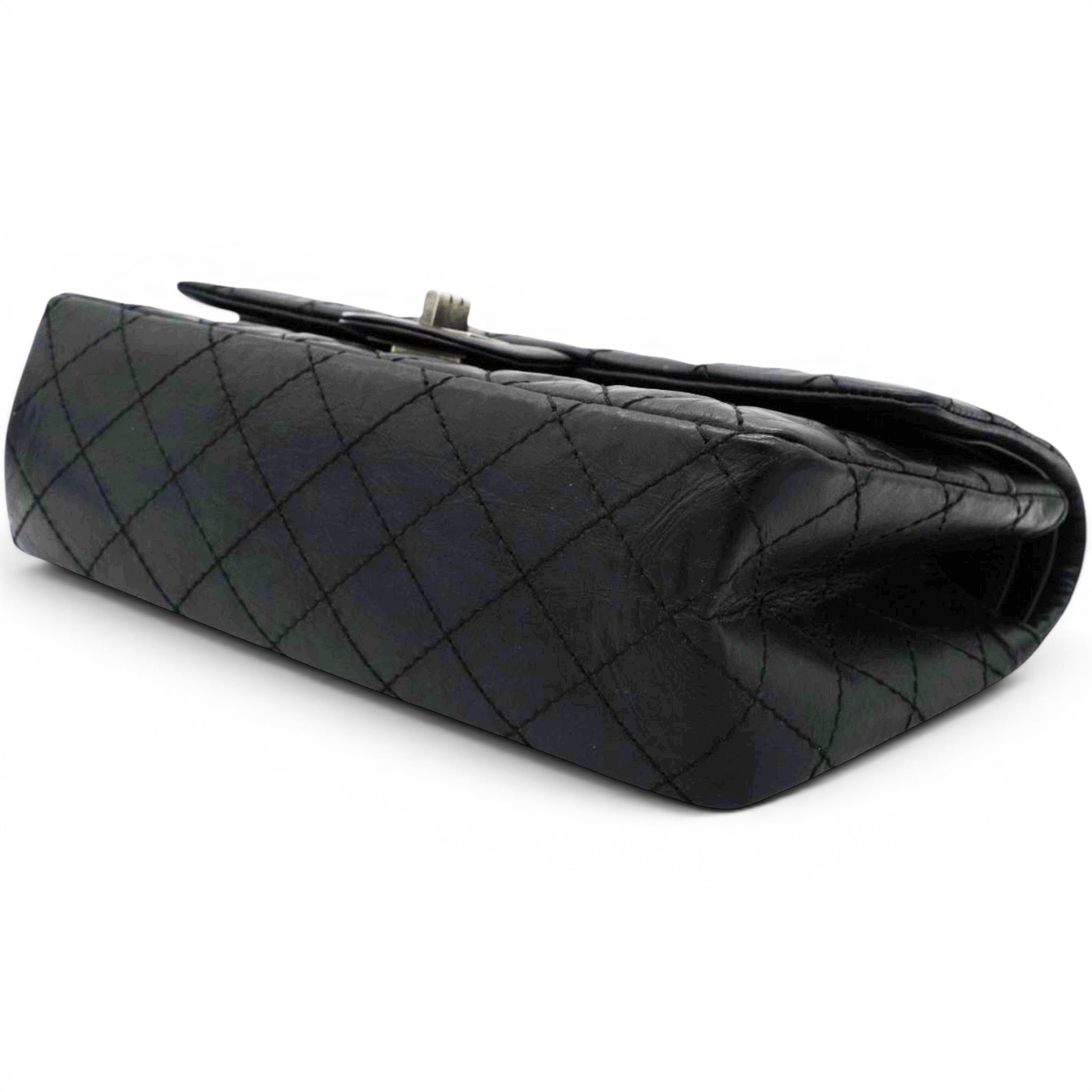 Chanel Aged Calfskin Quilted 2.55 Reissue 227 Flap Black 