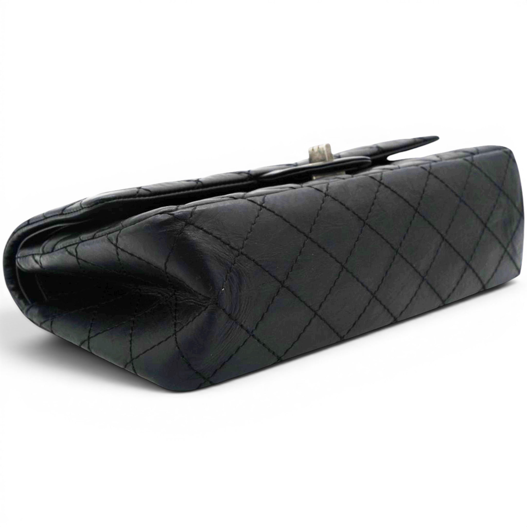 Chanel Aged Calfskin Quilted 2.55 Reissue 227 Flap Black 