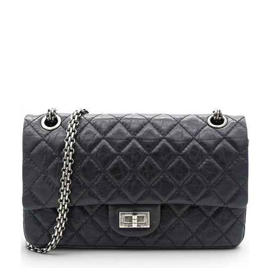 Chanel Aged Calfskin Quilted 2.55 Reissue 227 Flap Black 