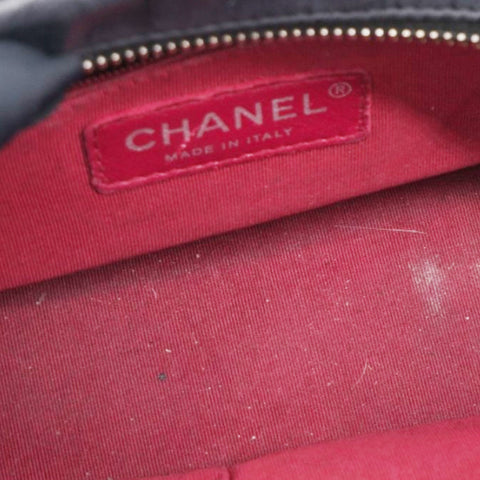 Chanel Aged Calfskin Quilted Small Gabrielle Logo Hobo Black 
