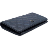 Chanel Black Classic Fold Iridescent Wallet 