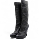Chanel Black Leather Boots Size40 