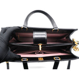Chanel Black Leather Straight-Lined Shopper Tote 