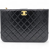 Chanel Black Leather Straight-Lined Shopper Tote 