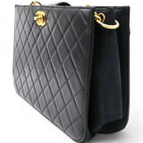 Chanel Black Leather Straight-Lined Shopper Tote 