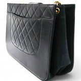 Chanel Black Leather Straight-Lined Shopper Tote 