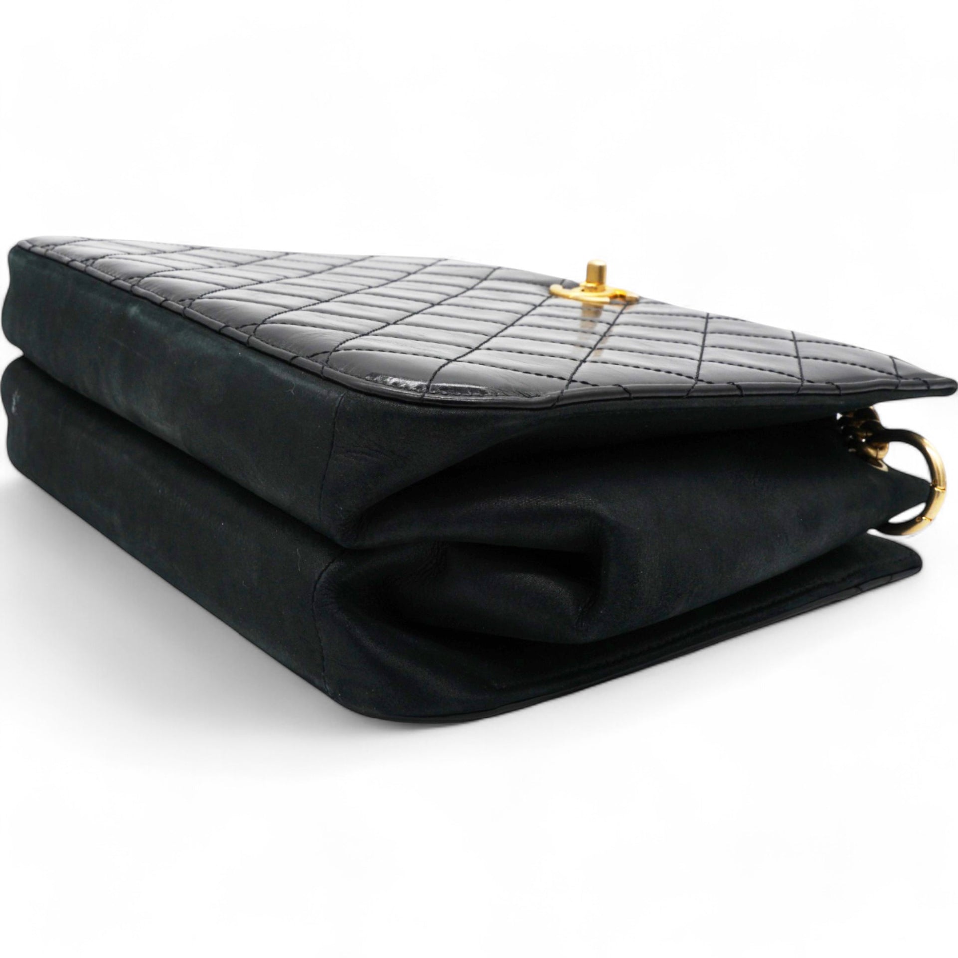 Chanel Black Leather Straight-Lined Shopper Tote 