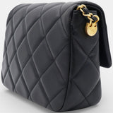 Chanel Black Pearl Chain Mini Flap Bag Gold Hardware