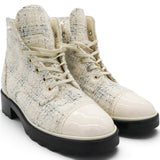 Chanel Bottines Tweed & Bout Verni Size39 