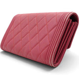 Chanel Boy Long Flap Quilted Wallet Pink 