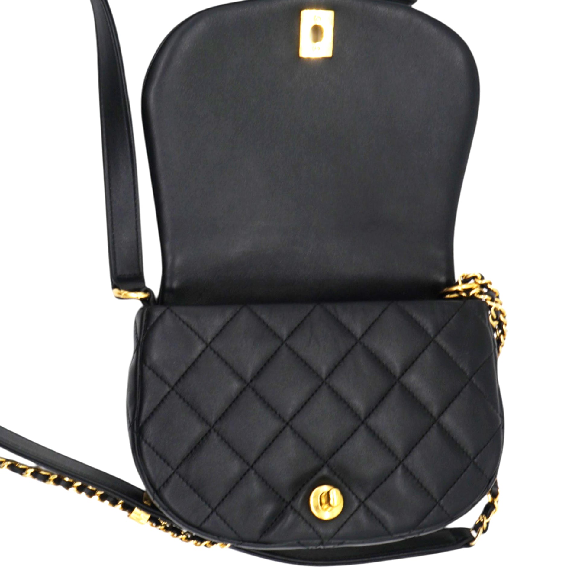 Chanel Calfskin Coco Mali Crossbody Bag Black  