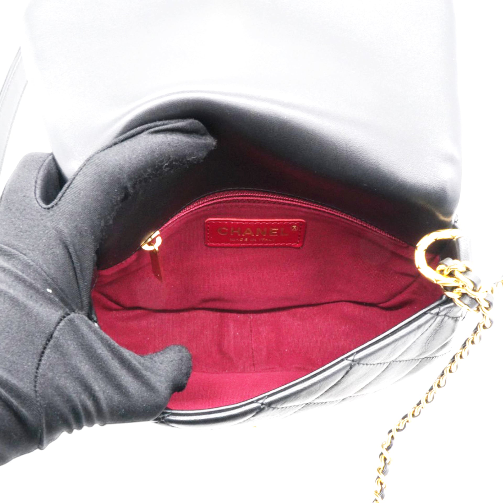 Chanel Calfskin Coco Mali Crossbody Bag Black  