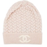 Chanel Cashmere CC Beanie Hat Pink 