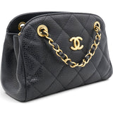 Chanel Caviar Mini Boston Bag Black 