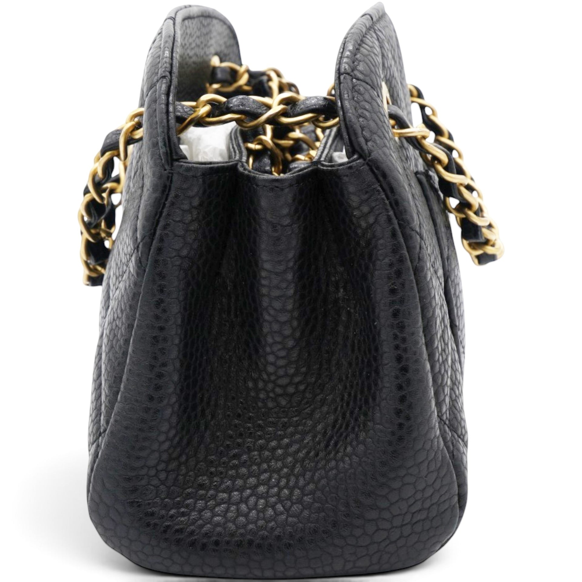 Chanel Caviar Mini Boston Bag Black 