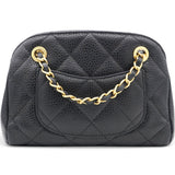 Chanel Caviar Mini Boston Bag Black 