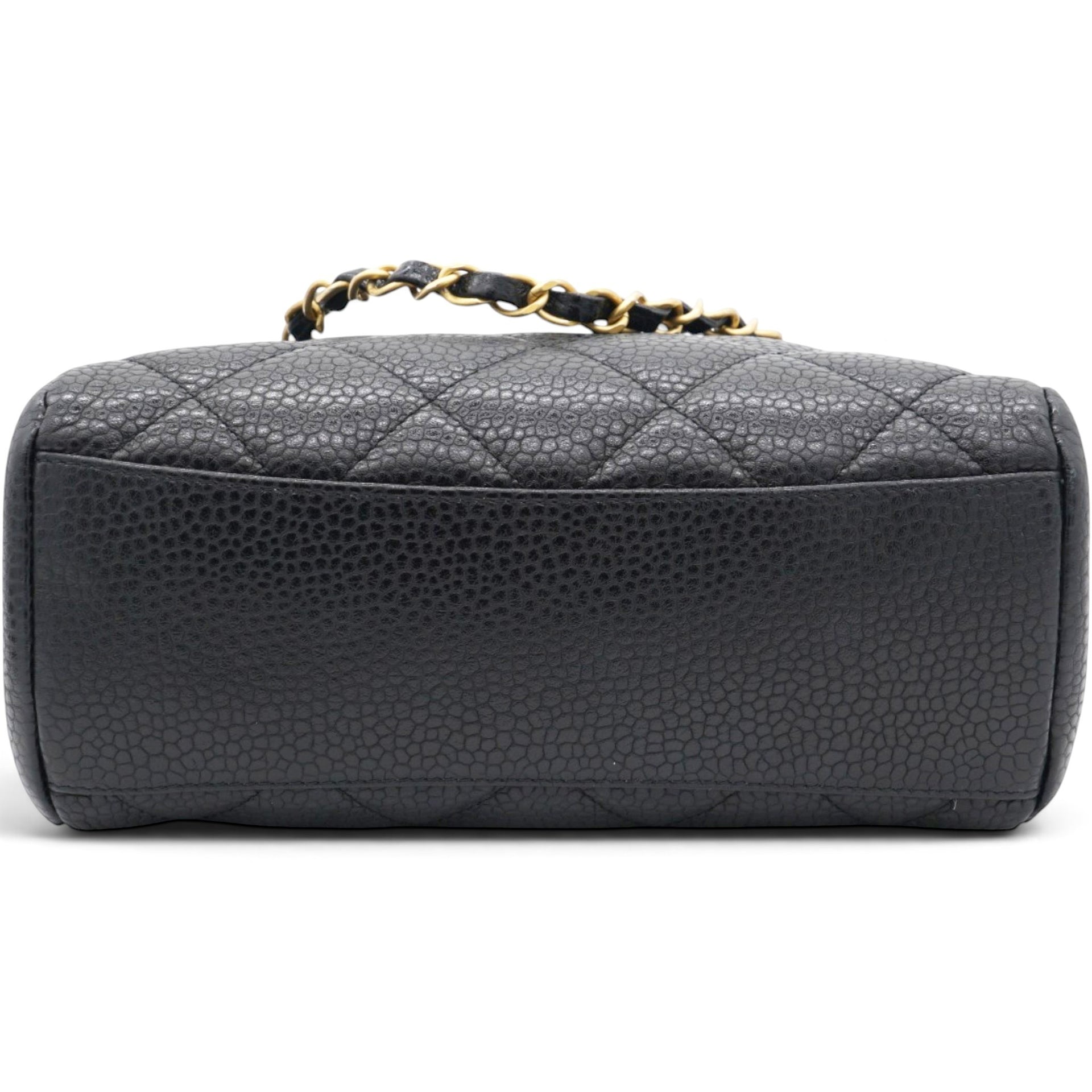 Chanel Caviar Mini Boston Bag Black 