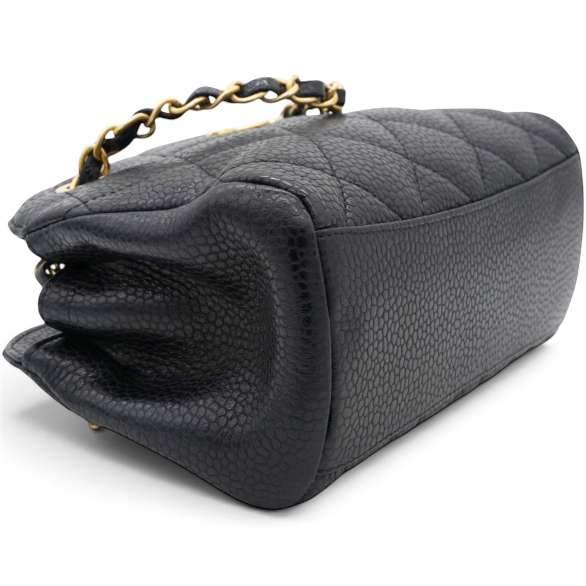 Chanel Caviar Mini Boston Bag Black 