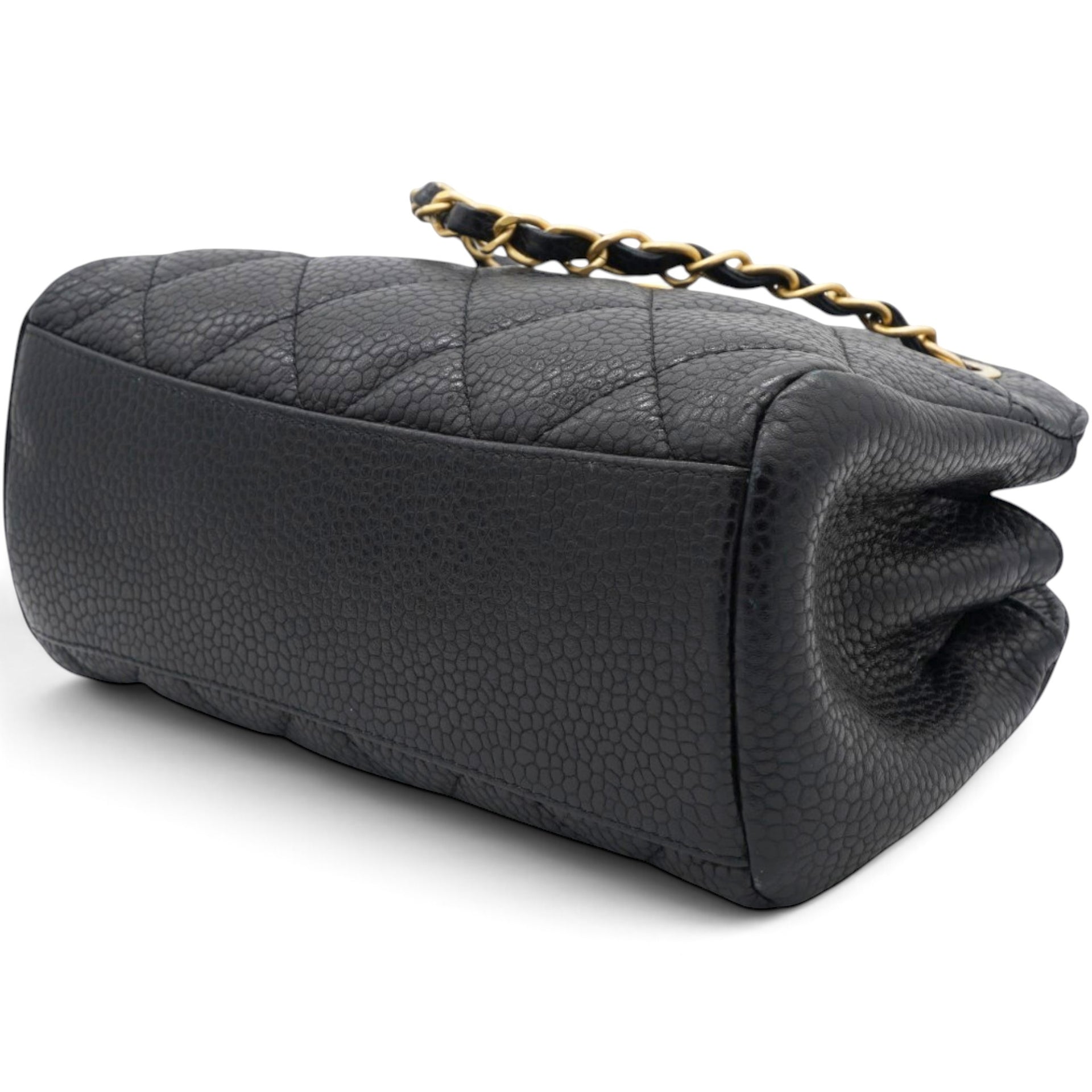 Chanel Caviar Mini Boston Bag Black 