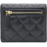 Chanel Caviar Quilted Compact Flap Wallet Black 