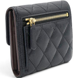 Chanel Caviar Quilted Compact Flap Wallet Black 