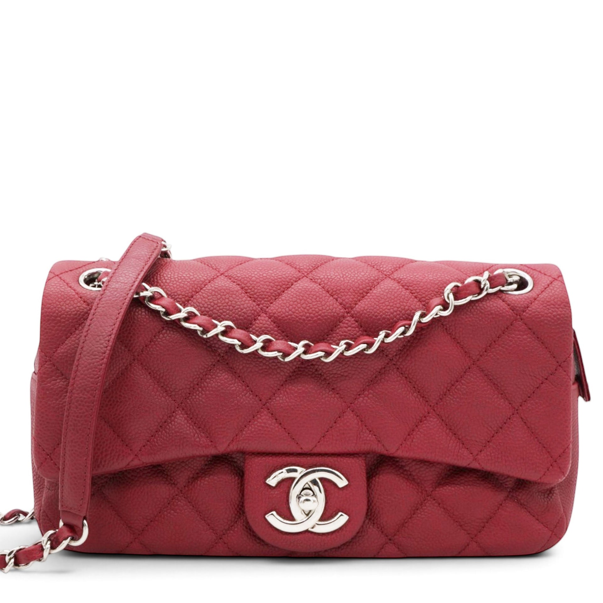 Chanel Caviar Quilted Flap Bag Red