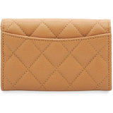 Chanel Caviar Quilted Flap Card Holder Wallet Brown 