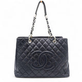 Chanel  Caviar Quilted Grand Shopping Tote GST Black 