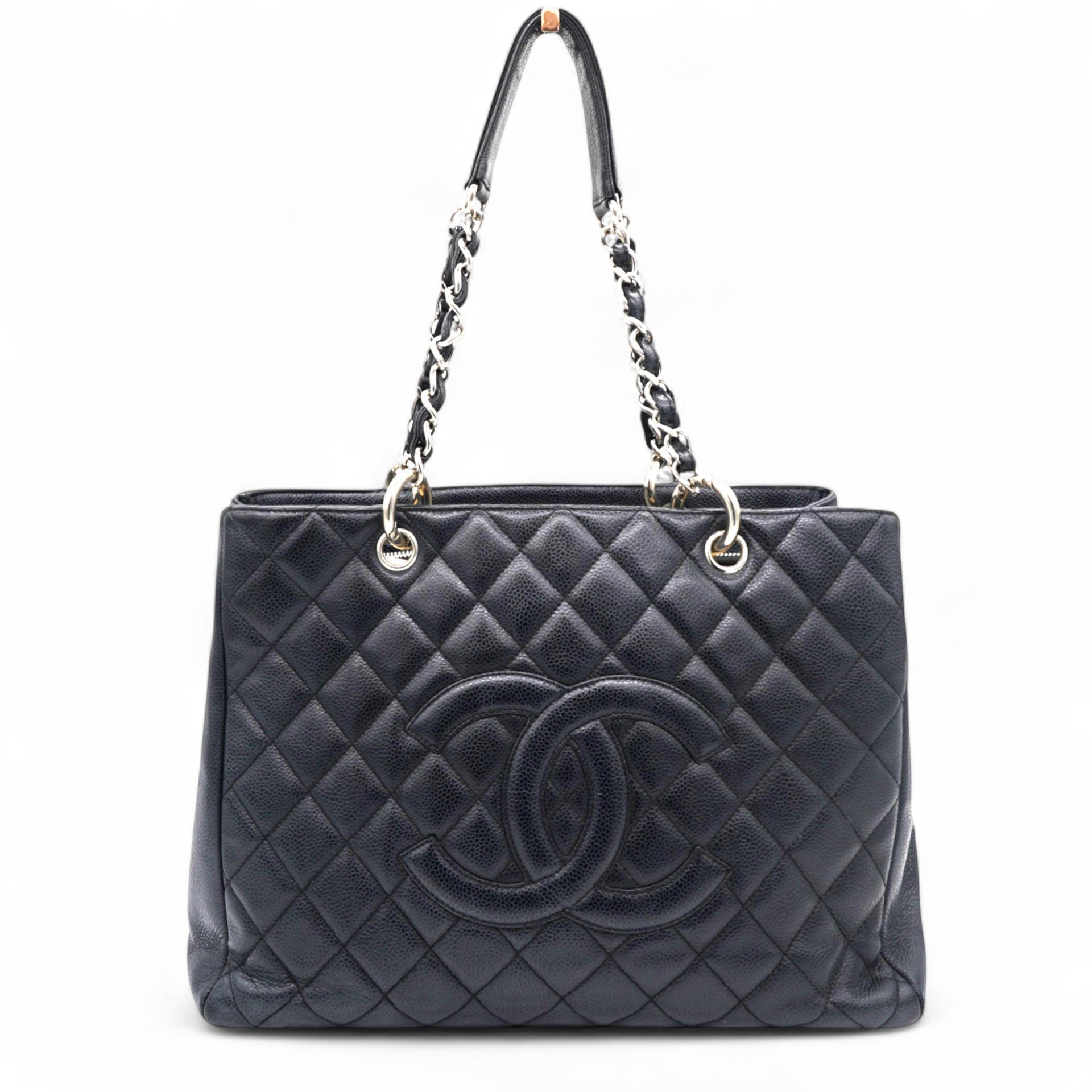 Chanel  Caviar Quilted Grand Shopping Tote GST Black 