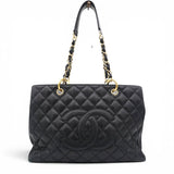 Chanel Caviar Quilted Grand Timeless Shopping Tote GTT Black 